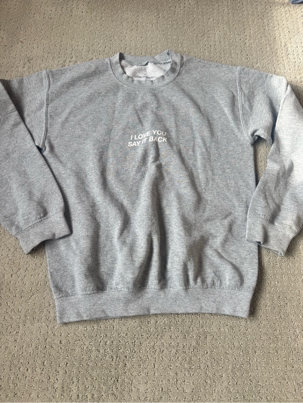 Women’s Grey Lonely Ghost Swestshirt size small.